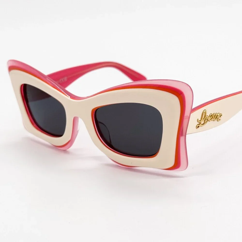 NEW LW40140U 59A, LOEWE WHITE PINK WOMEN SUNGLASSES LOEWE
